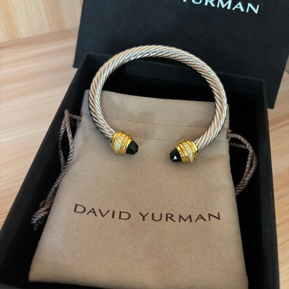 David Yurman Silver Bracelet with Gold Accents - Picture 1 of 3